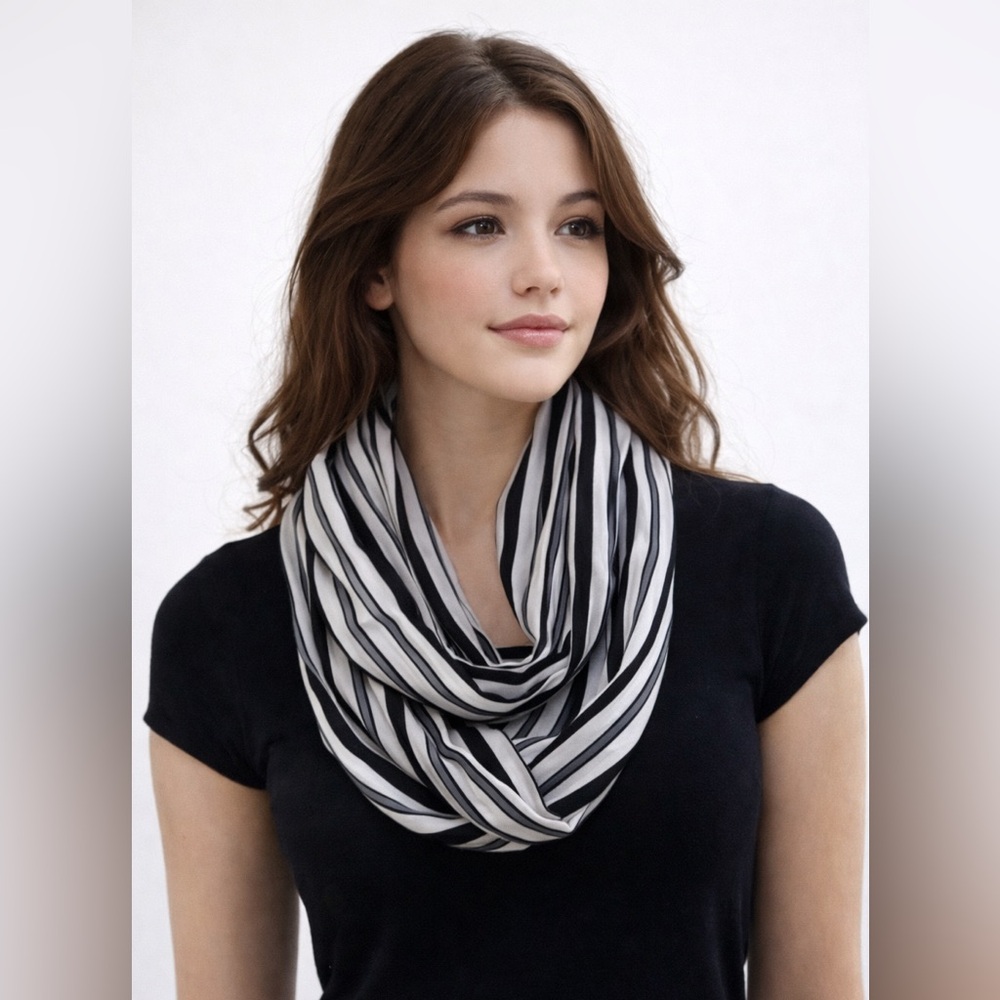 Coco + Carmen striped infinity scarf